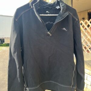 Tommy Bahama Black Quarter-Zip Sweatshirt